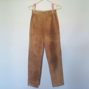 Vintage Danier taupe color suede pants
